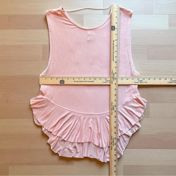 We The Free by Free People Pink Sleeveless Ruffle Hem Top - XS - Picture 7 of 11